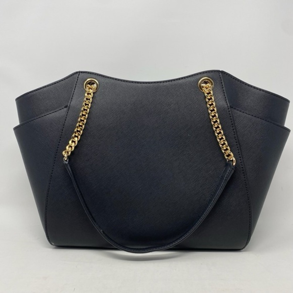 Michael Kors Womens Jet Set Travel Handbag Black Leather‎ Shoulderbag Tote Large - Picture 3 of 15
